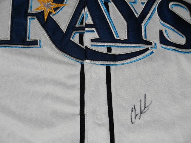 CHRIS ARCHER AUTOGRAPHED JERSEY (RAYS) W/ PROOF!