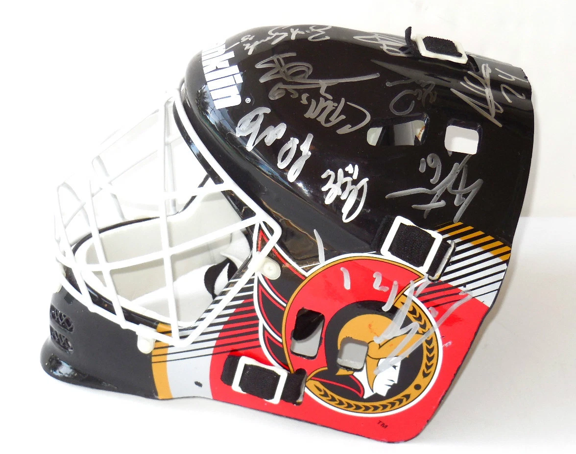 2014/15 OTTAWA SENATORS TEAM SIGNED GOALIE MASK! - Display Model!