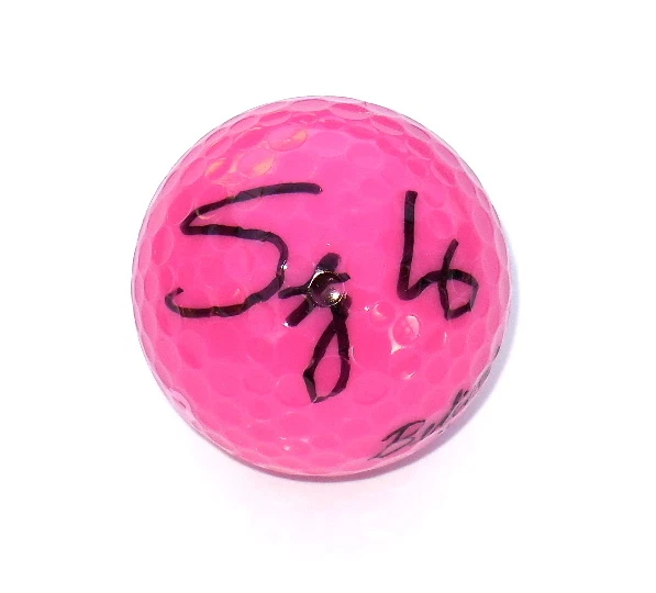 STACY LEWIS AUTOGRAPHED PINK GOLF BALL (LPGA) W/ PROOF!