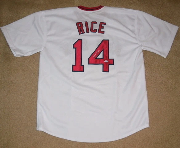 JIM RICE AUTOGRAPHED JERSEY (RED SOX) PSA/DNA!