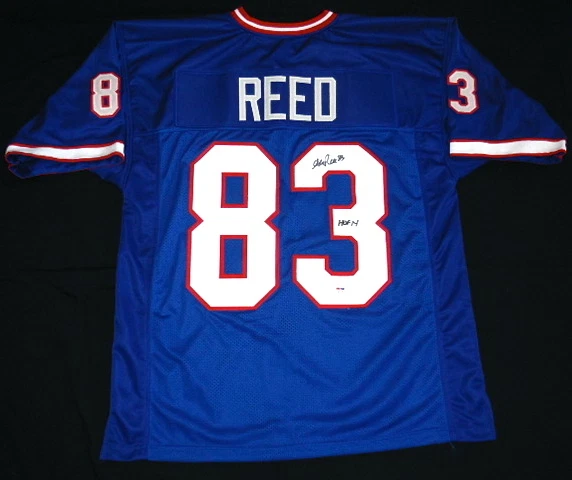 ANDRE REED AUTOGRAPHED CUSTOM JERSEY (BUFFALO BILLS) - PSA/DNA!