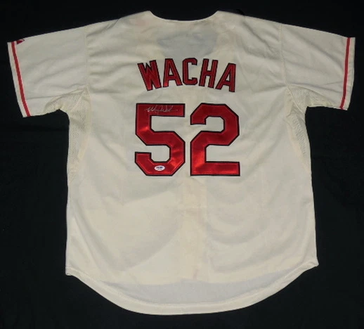 MICHAEL WACHA AUTOGRAPHED JERSEY (CARDINALS) W/ PROOF - PSA DNA!