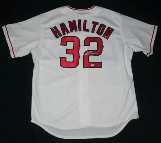 JOSH HAMILTON AUTOGRAPHED JERSEY (ANGELS) W/ PROOF - PSA DNA!
