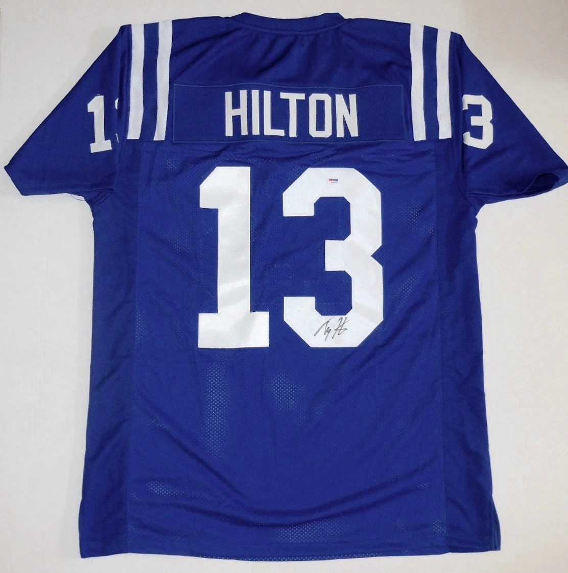 TY HILTON AUTOGRAPHED CUSTOM JERSEY (COLTS) W/ PROOF! - PSA DNA!