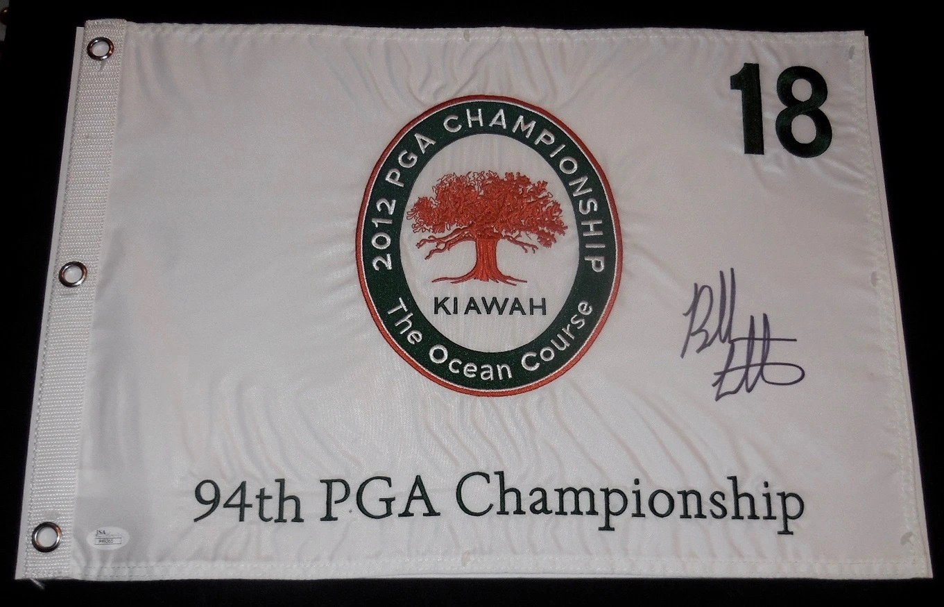 BUBBA WATSON AUTOGRAPHED GOLF FLAG (2012 PGA CHAMPIONSHIP) - JSA COA!