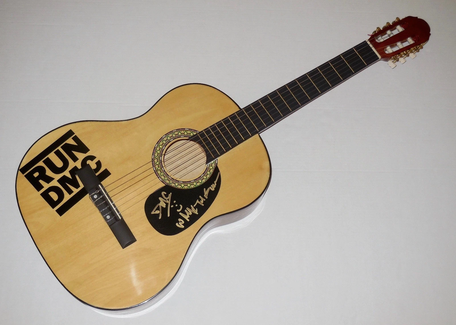 DMC AUTOGRAPHED GUITAR (RUN DMC) - WALK THIS WAY - W/ PROOF!