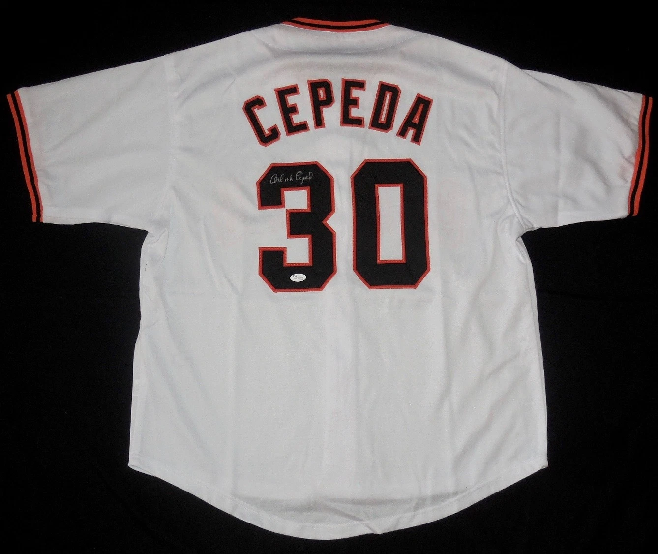 ORLANDO CEPEDA AUTOGRAPHED CUSTOM JERSEY (GIANTS HOF) - JSA COA!