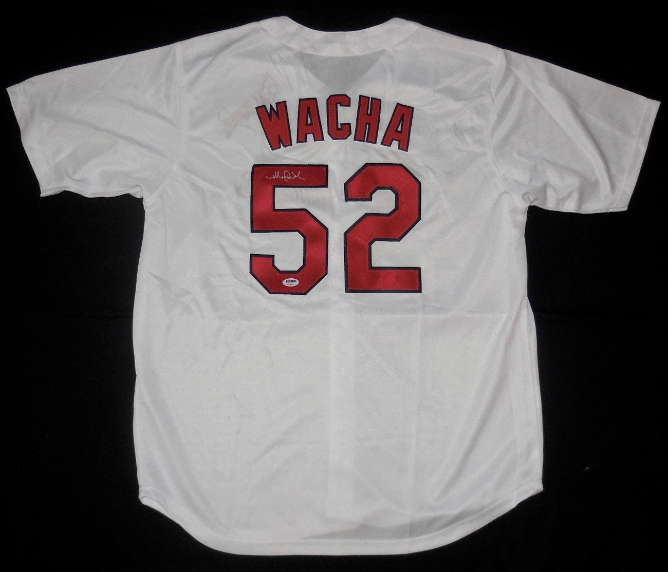 MICHAEL WACHA AUTOGRAPHED CUSTOM JERSEY (ST. LOUIS CARDINALS) - PSA DNA!