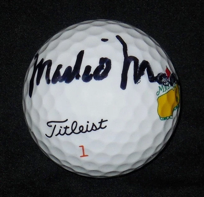 MARK O'MEARA AUTOGRAPHED MASTERS LOGO GOLF BALL (PGA) W/ PROOF!