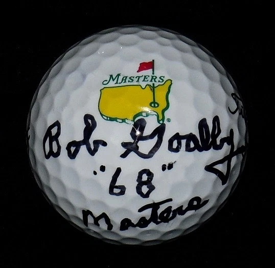 BOB GOALBY AUTOGRAPHED MASTERS LOGO GOLF BALL (PGA) W/ PROOF!