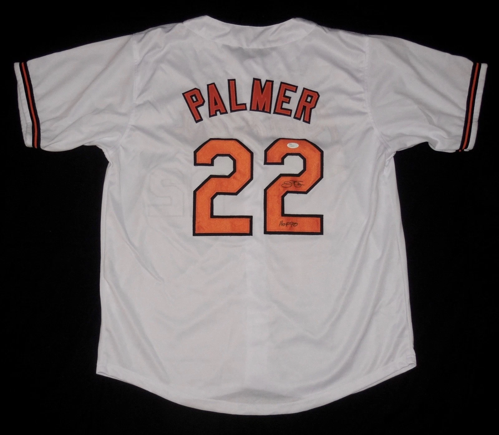JIM PALMER AUTOGRAPHED JERSEY (BALTIMORE ORIOLES) W/ PROOF! - JSA COA!