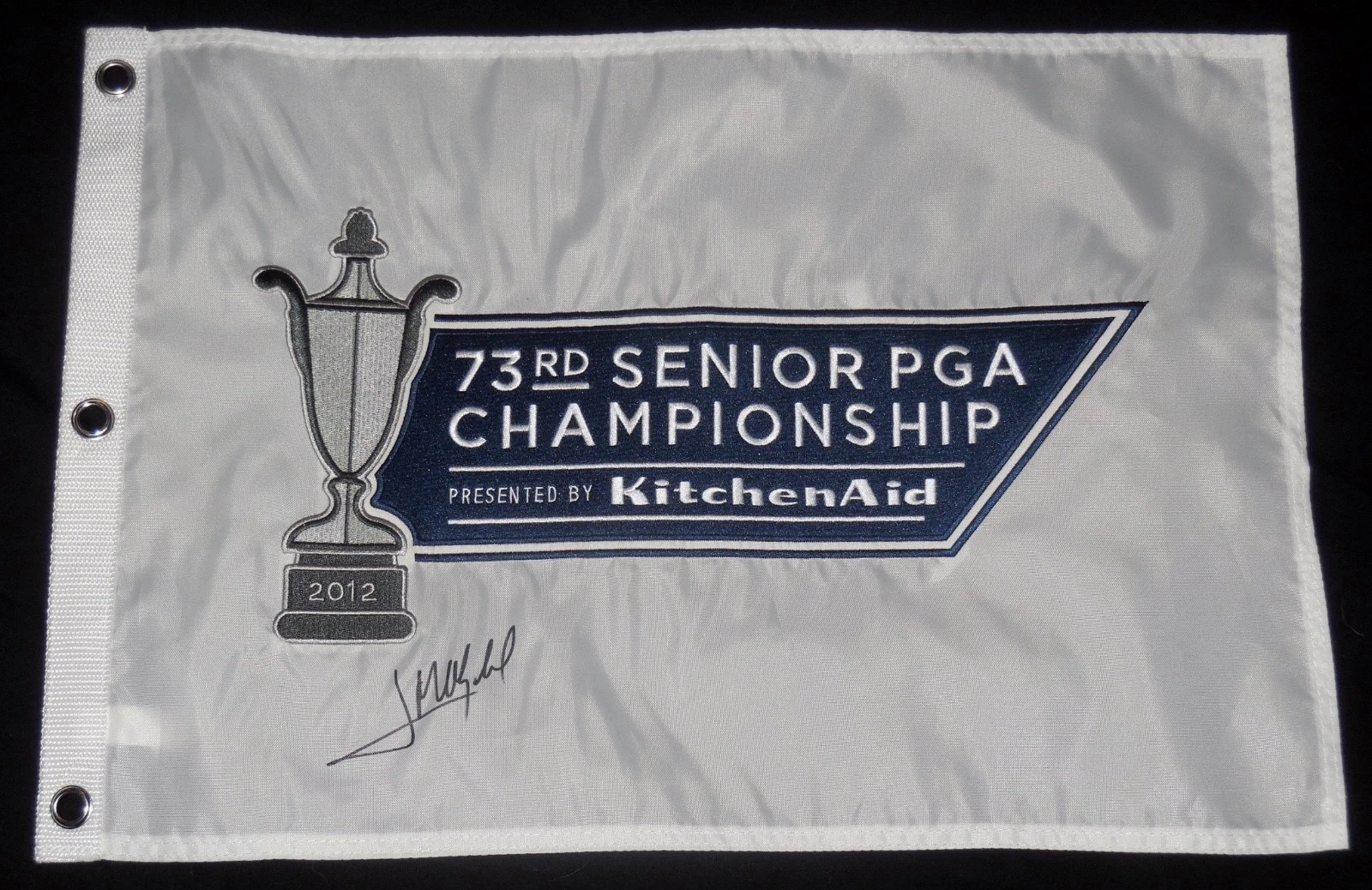 JOSE MARIA OLAZABAL AUTOGRAPHED SPGA CHAMPIONSHIP GOLF FLAG - W/ PROOF!