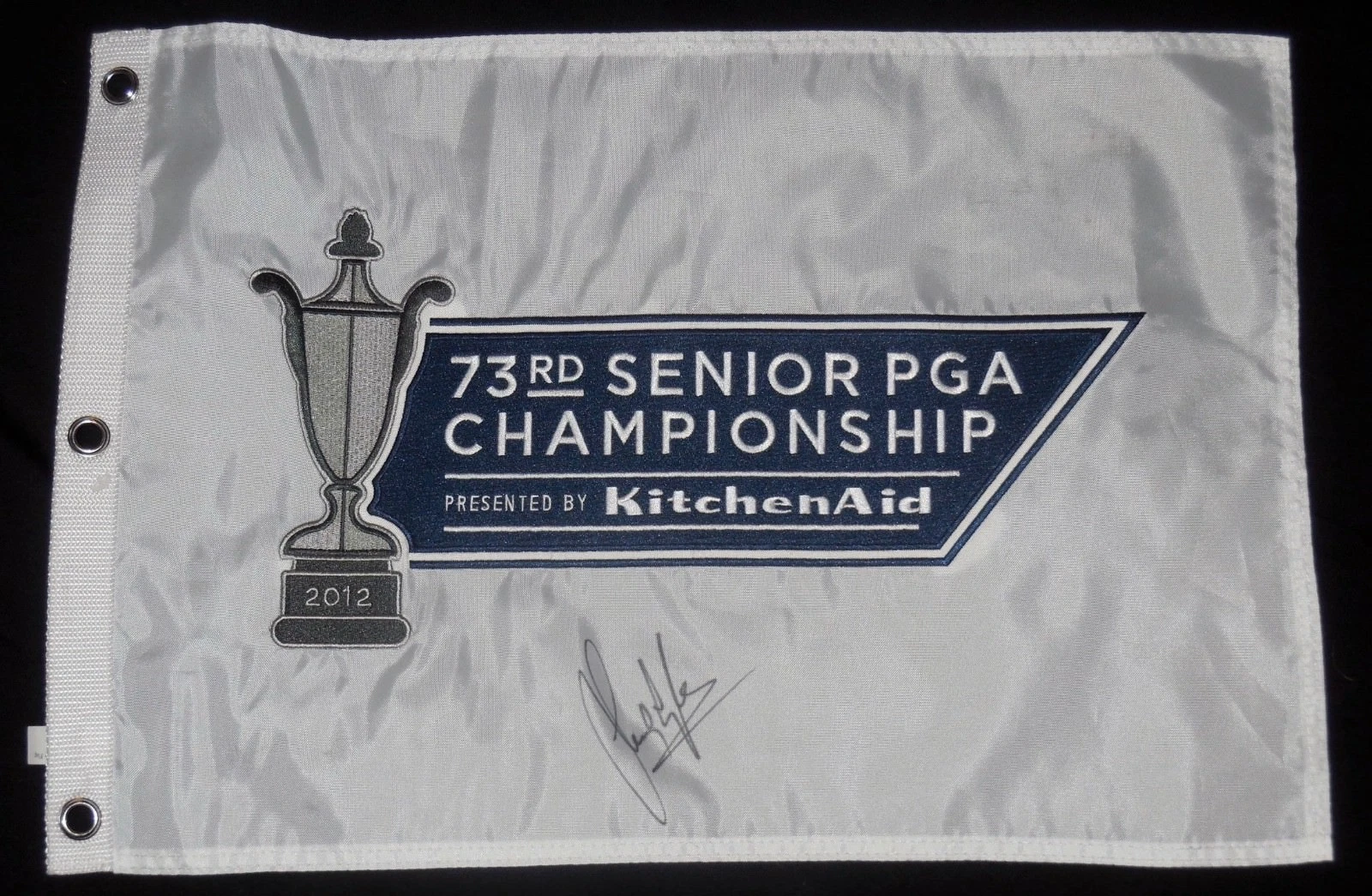 SANDY LYLE AUTOGRAPHED SPGA CHAMPIONSHIP GOLF FLAG - W/ PROOF!
