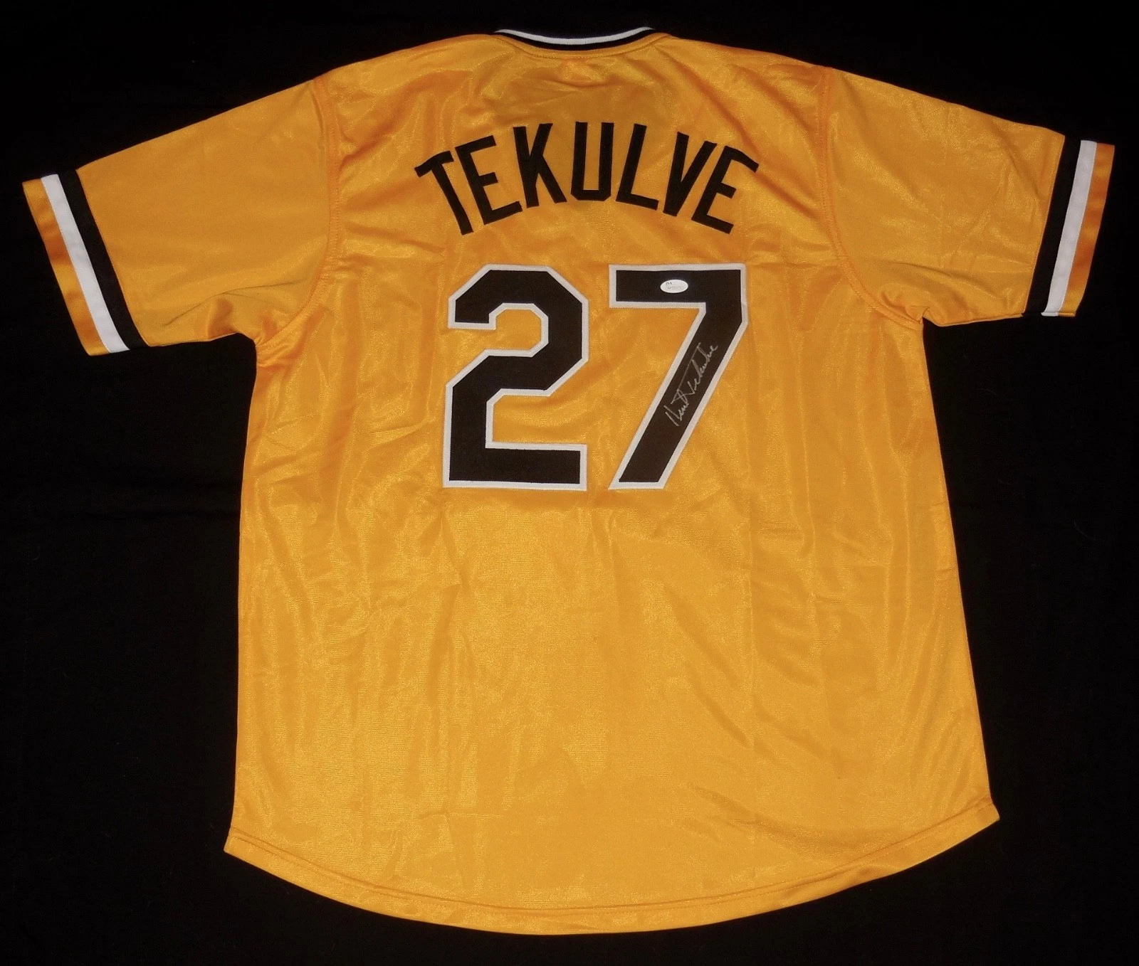 KENT TEKULVE AUTOGRAPHED CUSTOM JERSEY (PITTSBURGH PIRATES) - JSA COA!
