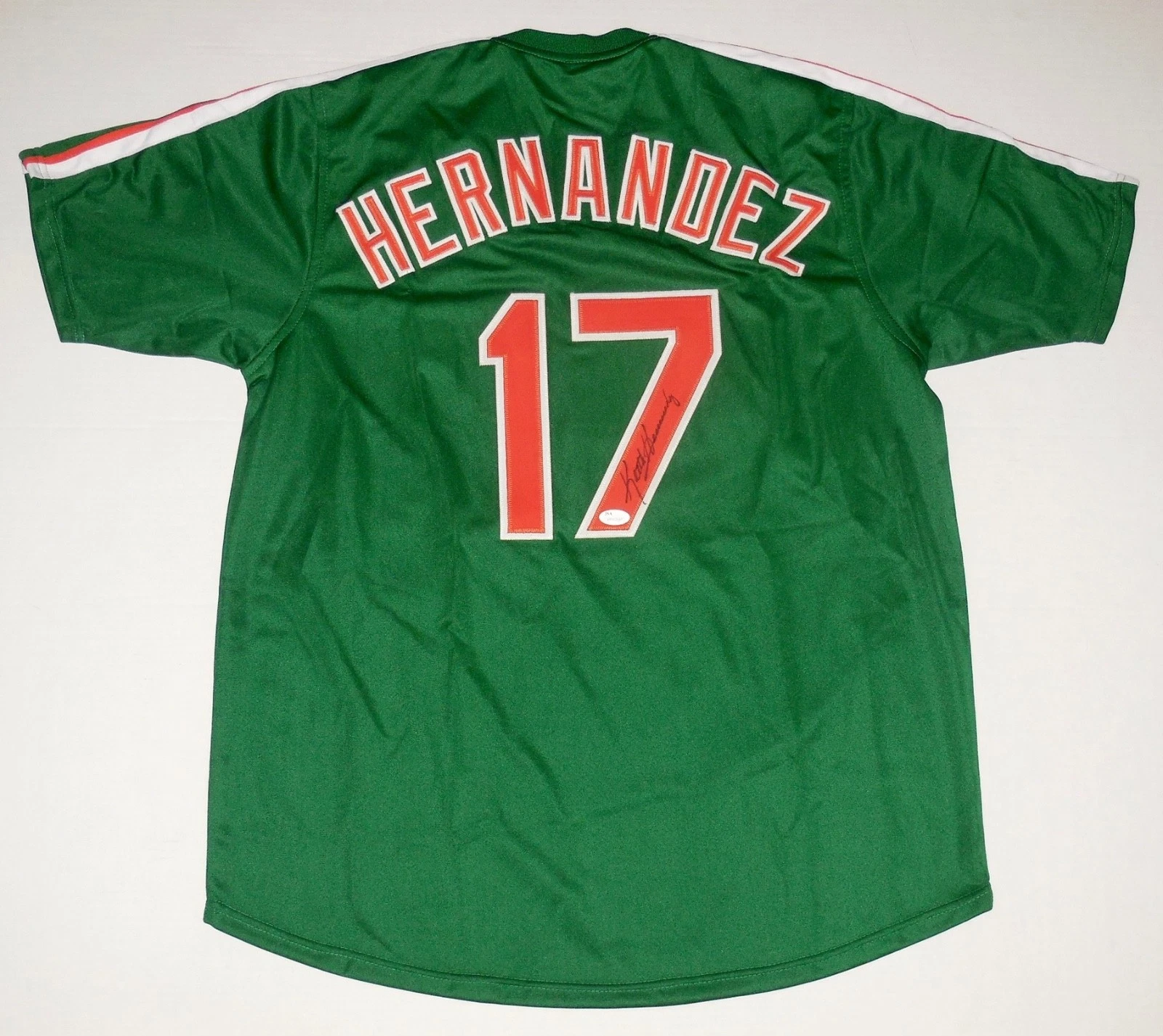KEITH HERNANDEZ AUTOGRAPHED CUSTOM JERSEY (NEW YORK METS) - JSA COA!