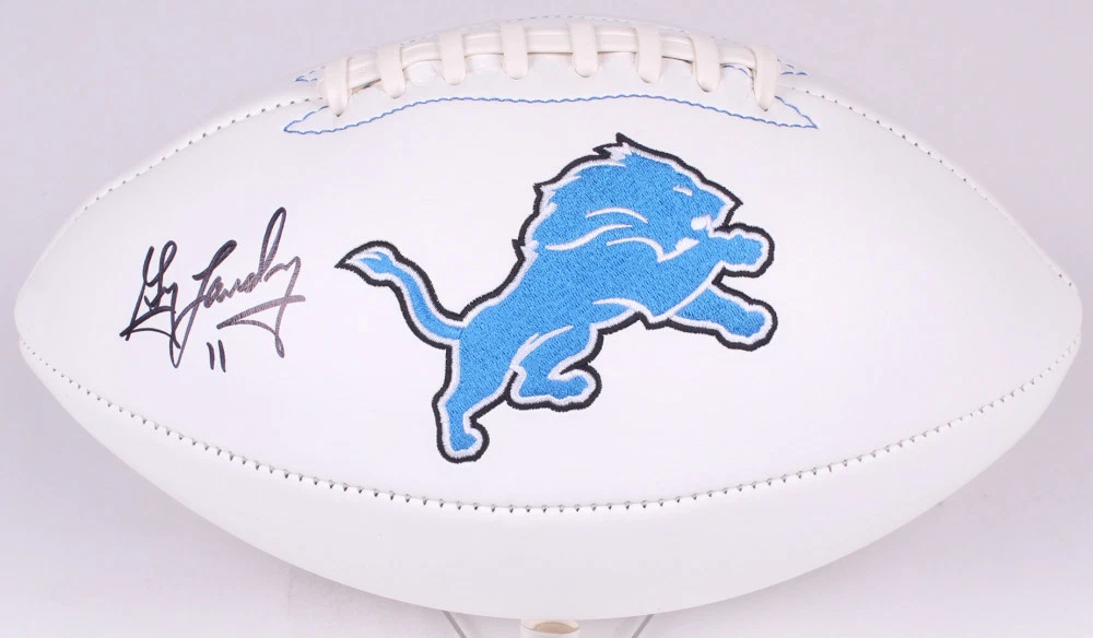 GREG LANDRY AUTOGRAPHED FOOTBALL (DETROIT LIONS) - W/ COA!