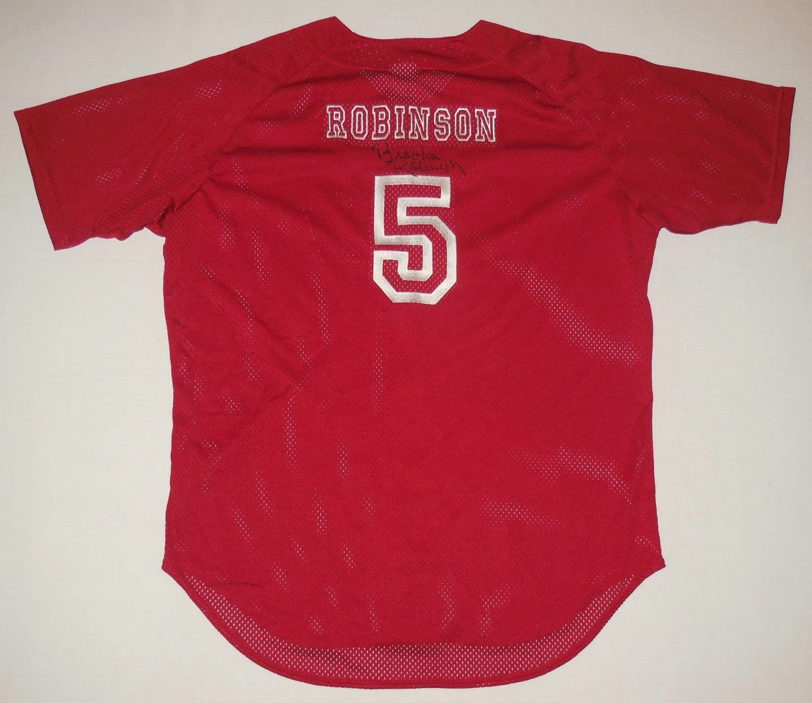 BROOKS ROBINSON AUTOGRAPHED RAWLINGS 2000 NABISCO ALL-STARS JERSEY (ORIOLES)