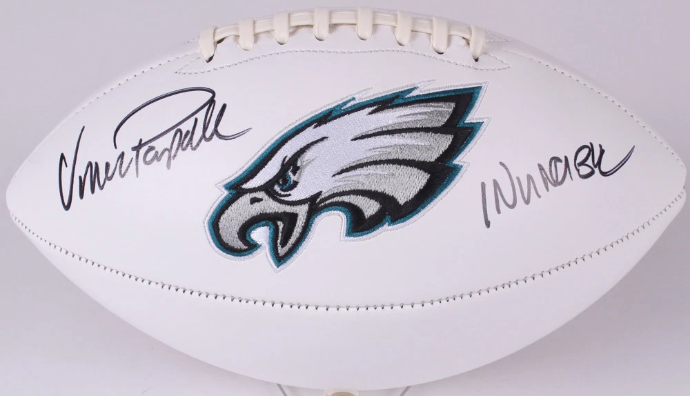 VINCE PAPALE AUTOGRAPHED FOOTBALL (EAGLES / INVINCIBLE) - JSA COA!