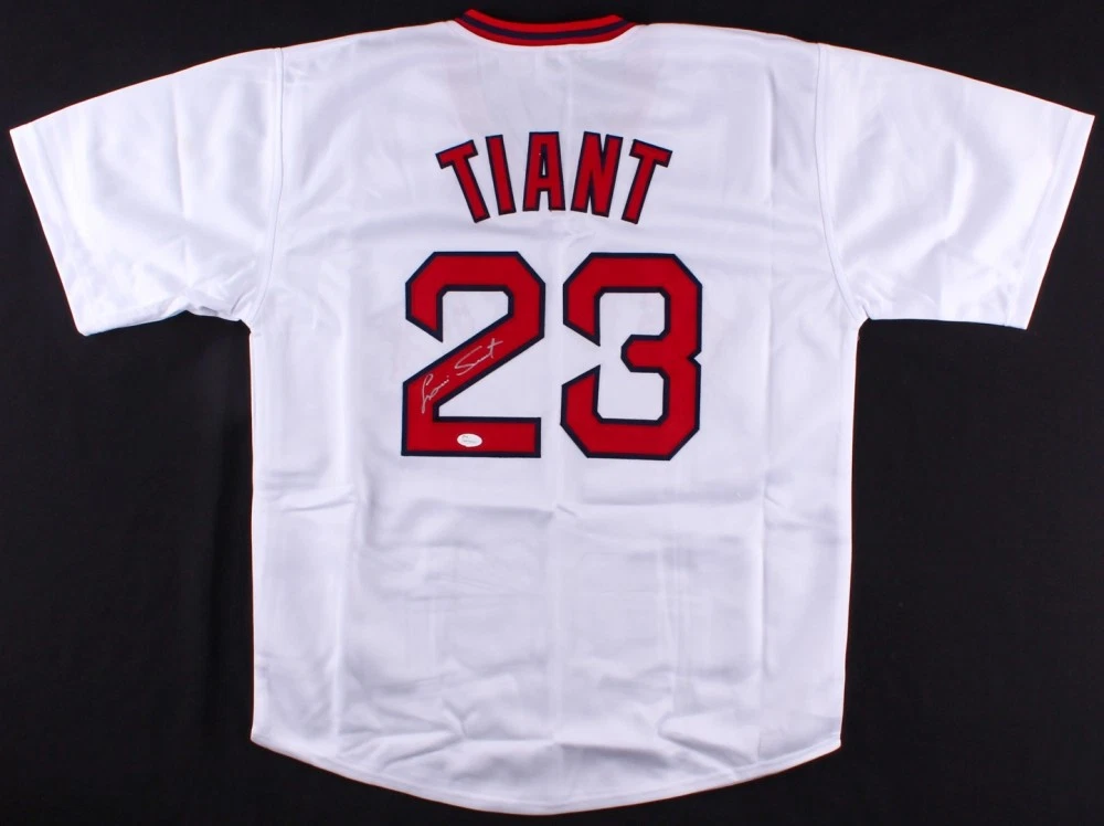 LUIS TIANT AUTOGRAPHED CUSTOM JERSEY (BOSTON RED SOX) - JSA COA!