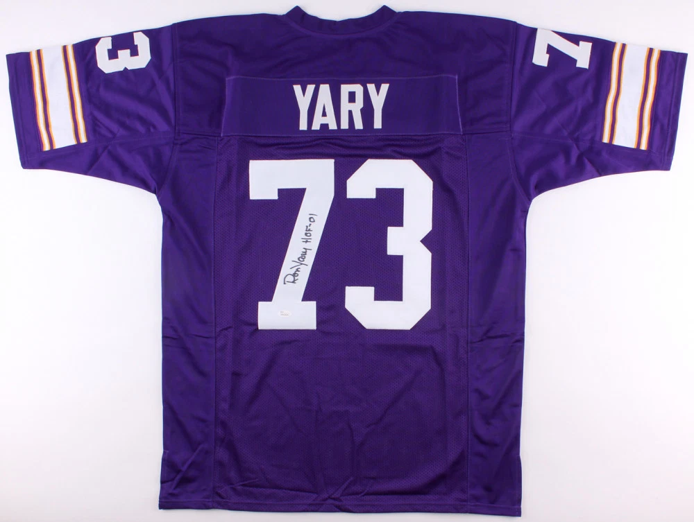 RON YARY AUTOGRAPHED CUSTOM JERSEY (MINNESOTA VIKINGS) - JSA COA!