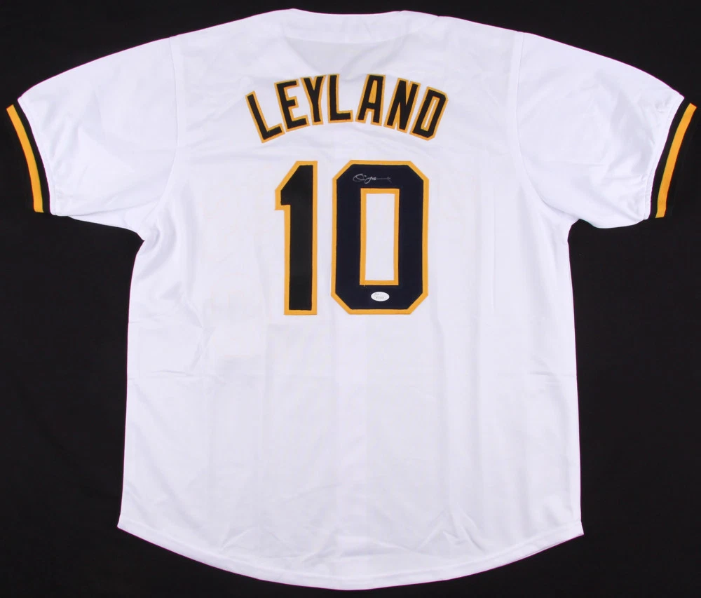 JIM LEYLAND AUTOGRAPHED CUSTOM JERSEY (PITTSBURGH PIRATES) - JSA COA!
