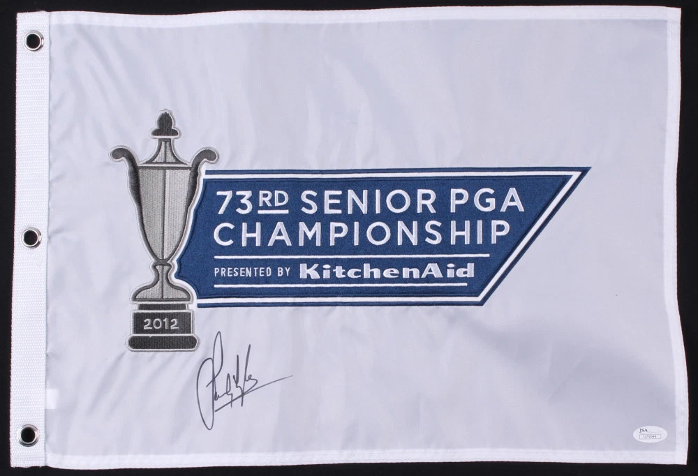 SANDY LYLE AUTOGRAPHED 2012 SPGA CHAMPIONSHIP GOLF FLAG - JSA COA!
