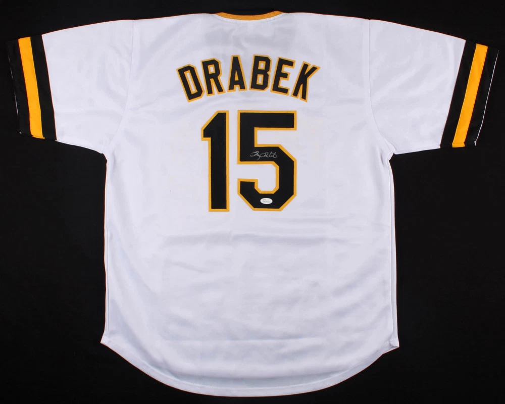 DOUG DRABEK AUTOGRAPHED CUSTOM JERSEY (PITTSBURGH PIRATES) - JSA COA!