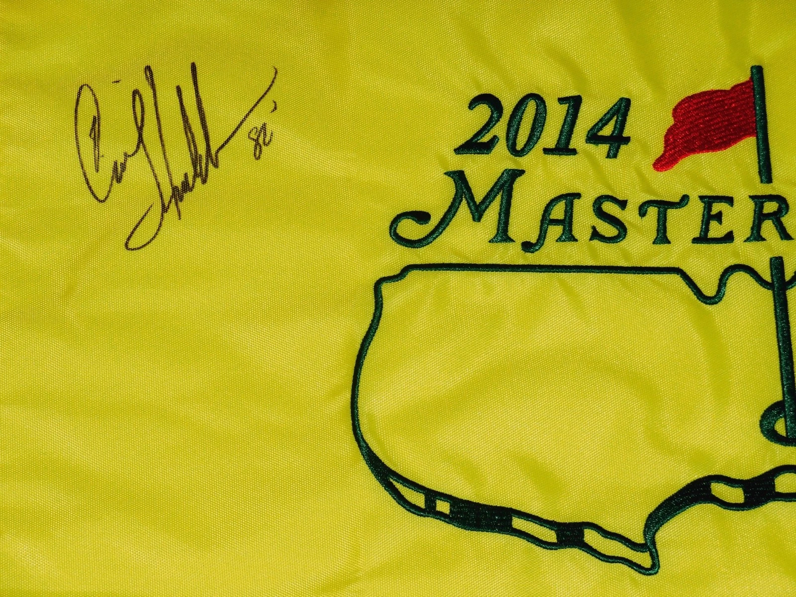 CRAIG STADLER AUTOGRAPHED MASTERS GOLF FLAG (1982 WINNER) - W/ COA!