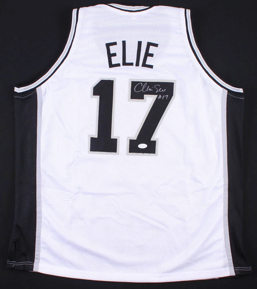 MARIO ELIE AUTOGRAPHED CUSTOM JERSEY (SAN ANTONIO SPURS) - JSA COA!