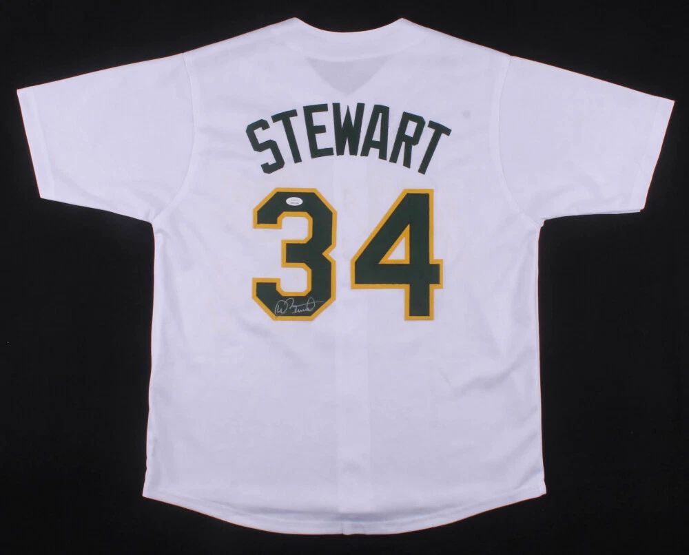 DAVE STEWART AUTOGRAPHED CUSTOM JERSEY (OAKLAND ATHLETICS) - JSA COA!