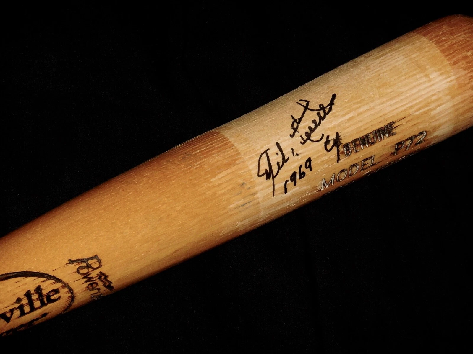 MIKE CUELLAR AUTOGRAPHED BAT (BALTIMORE ORIOLES) - Spring Training Used Bat!