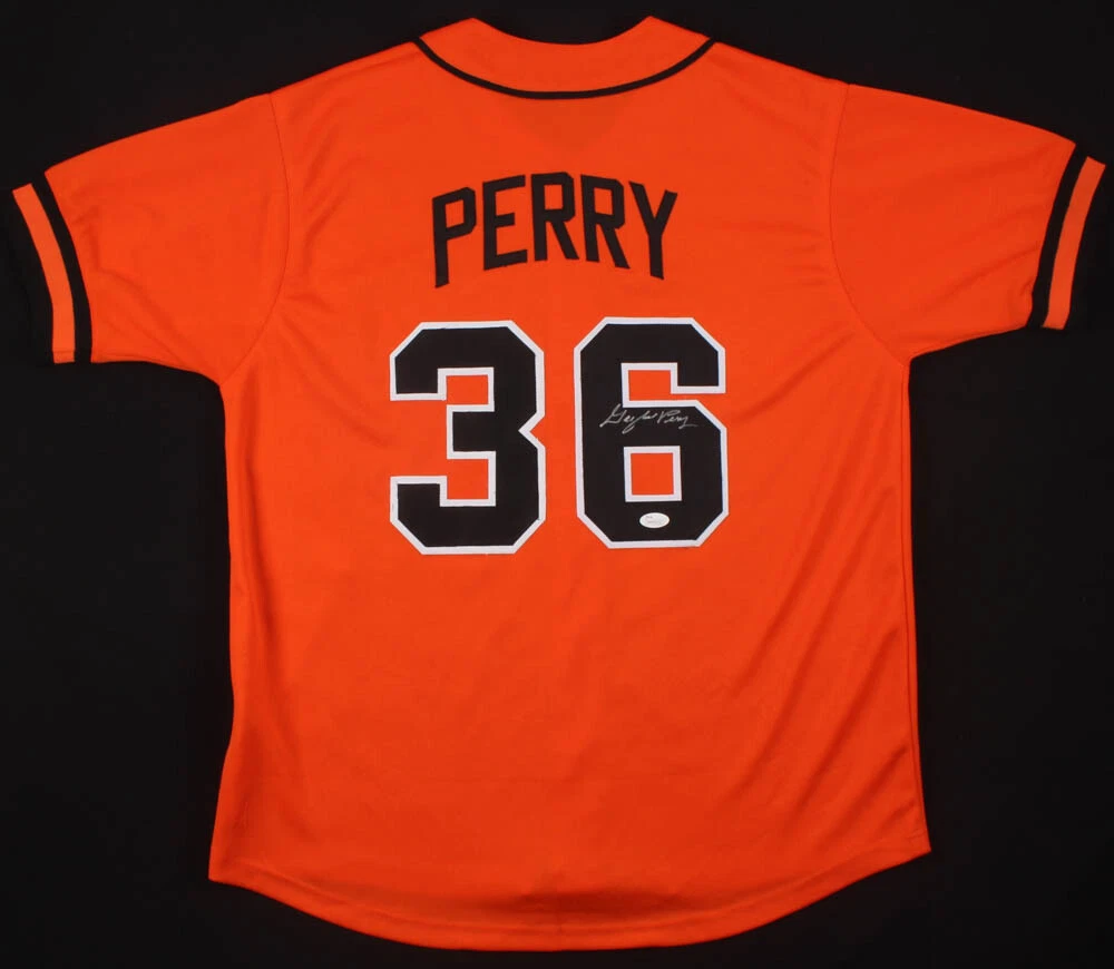 GAYLORD PERRY AUTOGRAPHED CUSTOM JERSEY (SAN FRANCISCO GIANTS) - JSA COA!