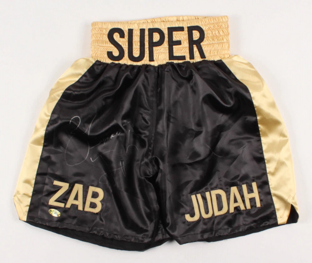 ZAB JUDAH AUTOGRAPHED BOXING TRUNKS (SUPER) - MAB HOLOGRAM!