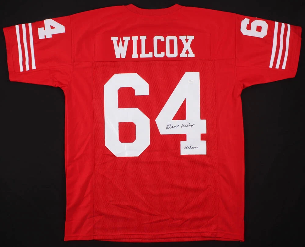 DAVE WILCOX AUTOGRAPHED CUSTOM JERSEY (SAN FRANCISCO 49'ERS) - JSA COA!