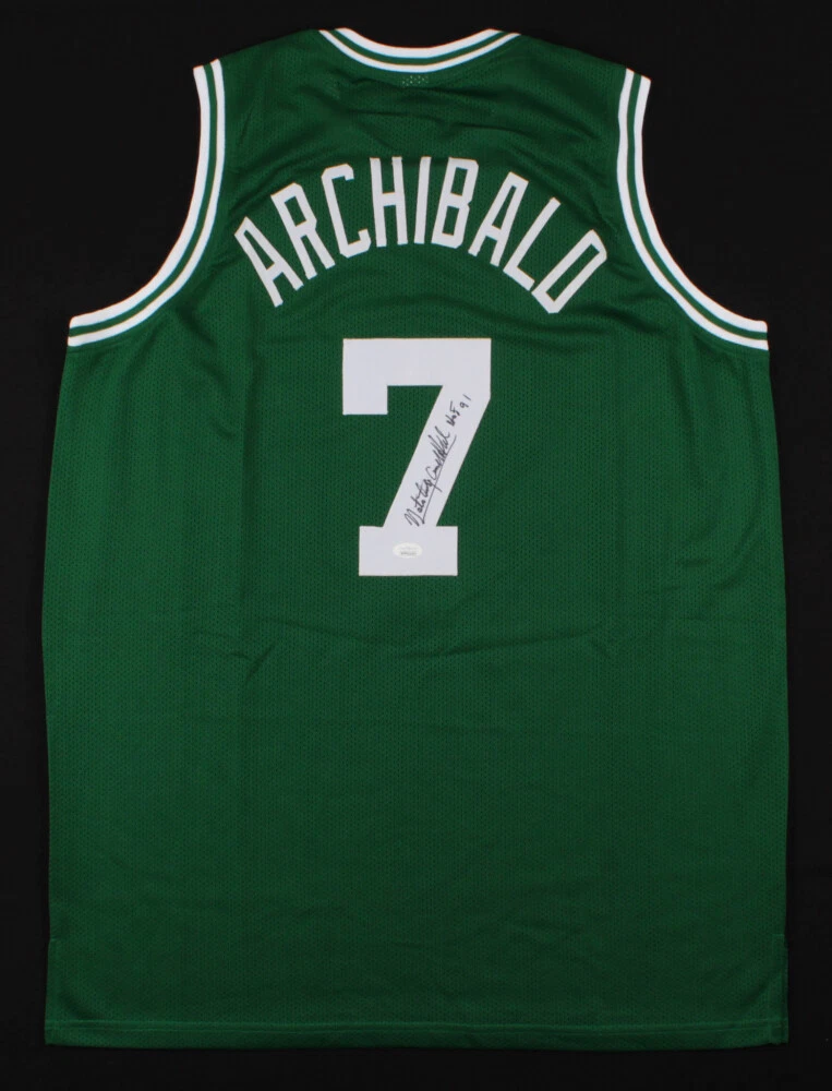 NATE ARCHIBALD AUTOGRAPHED CUSTOM JERSEY (BOSTON CELTICS) - JSA COA!
