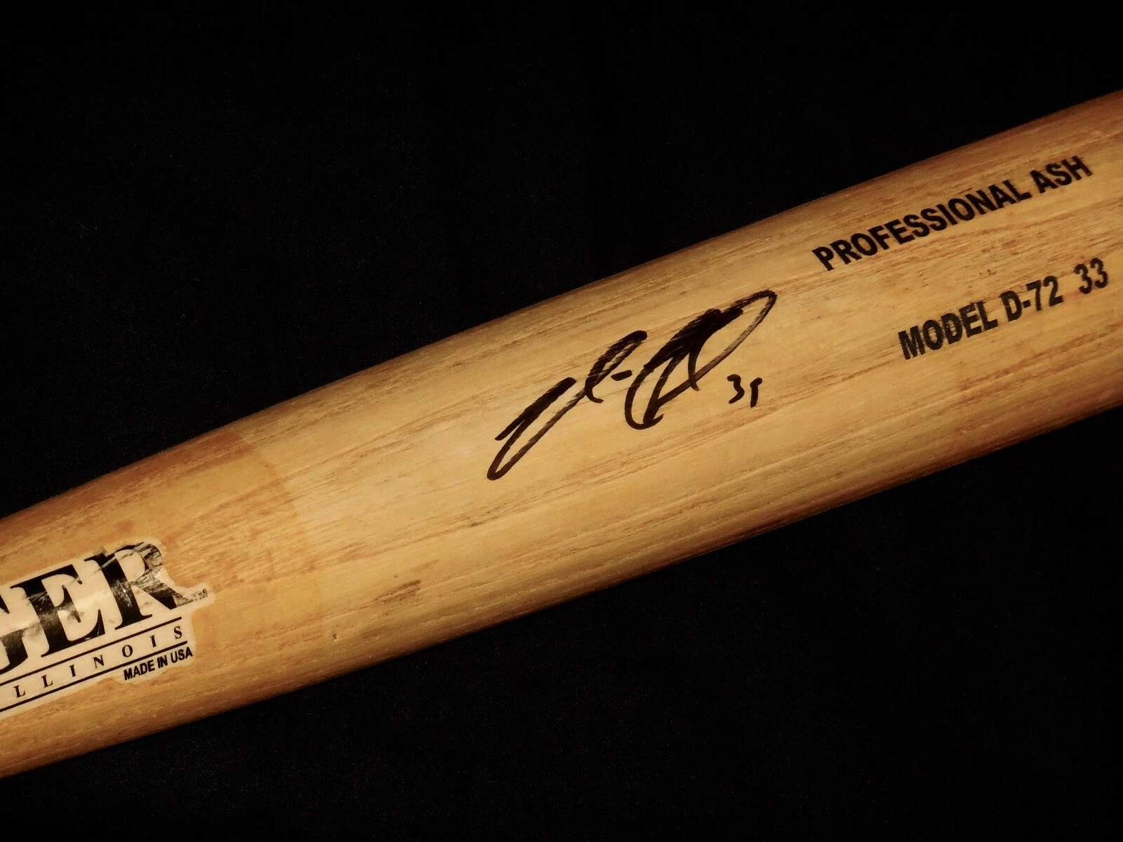 NICK CIUFFO AUTOGRAPHED BAT (TAMPA BAY RAYS) - Spring Training Used Bat!