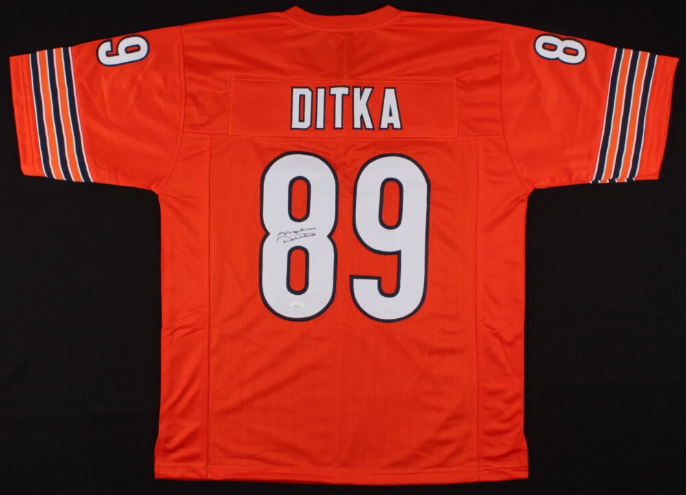 MIKE DITKA AUTOGRAPHED CUSTOM JERSEY (CHICAGO BEARS) - JSA COA!
