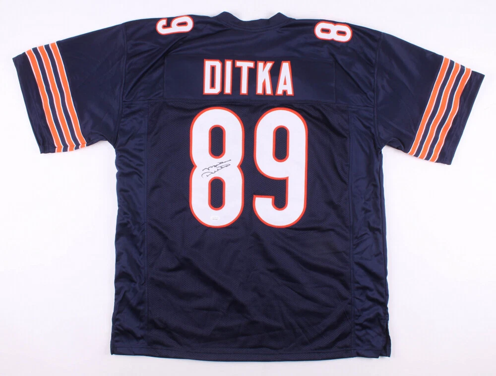 MIKE DITKA AUTOGRAPHED CUSTOM JERSEY (CHICAGO BEARS) - JSA COA!