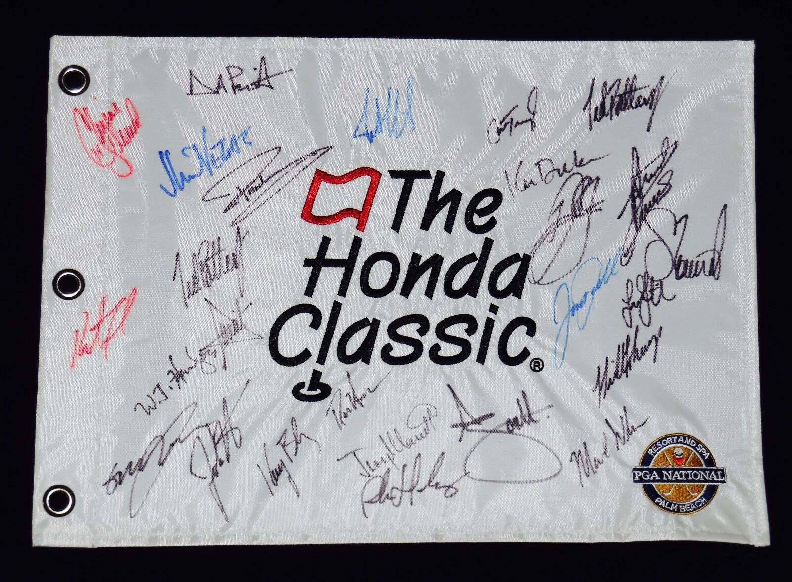 THE HONDA CLASSIC AUTOGRAPHED GOLF FLAG (26 AUTOS) - Adam Scott, Keegan Bradley,