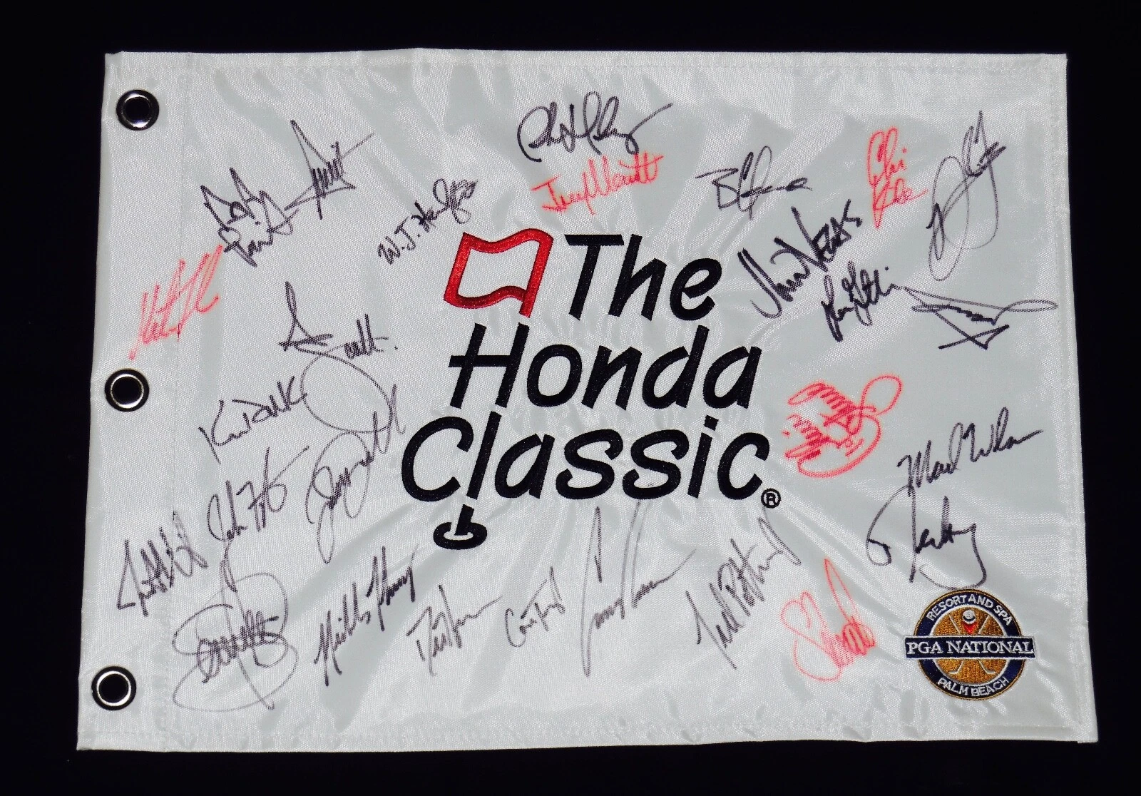 THE HONDA CLASSIC AUTOGRAPHED GOLF FLAG (27 AUTOS) - Adam Scott, Luke Donald,