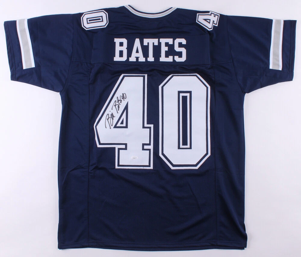 BILL BATES AUTOGRAPHED CUSTOM JERSEY (DALLAS COWBOYS) - JSA COA!