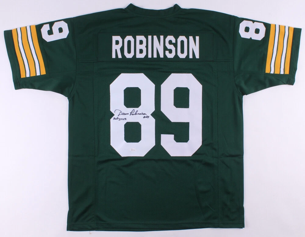 DAVE ROBINSON AUTOGRAPHED CUSTOM JERSEY (GREEN BAY PACKERS) - JSA COA!