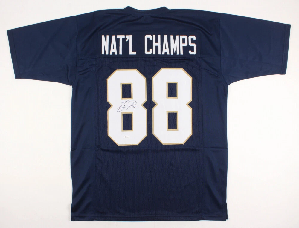TONT RICE AUTOGRAPHED CUSTOM JERSEY (NOTRE DAME) - JSA COA!