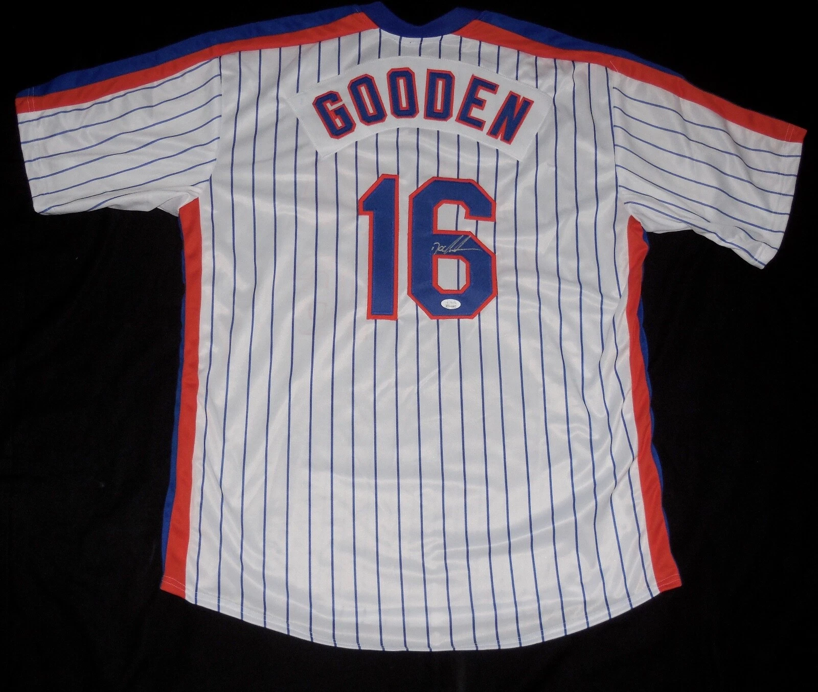 DWIGHT GOODEN AUTOGRAPHED CUSTOM JERSEY (NEW YORK METS) - JSA COA!