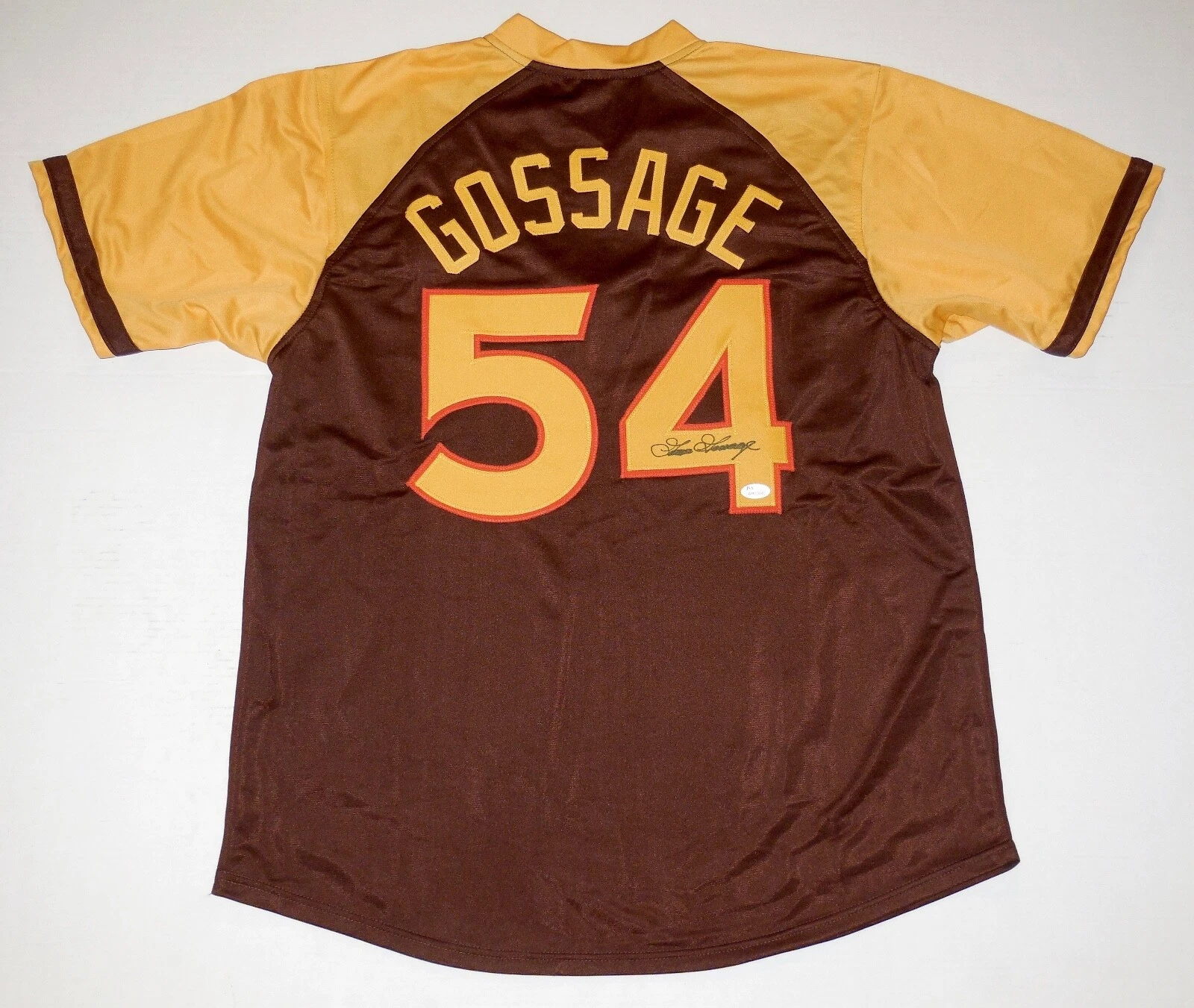 GOOSE GOSSAGE AUTOGRAPHED CUSTOM JERSEY (SAN DIEGO PADRES) - JSA COA!