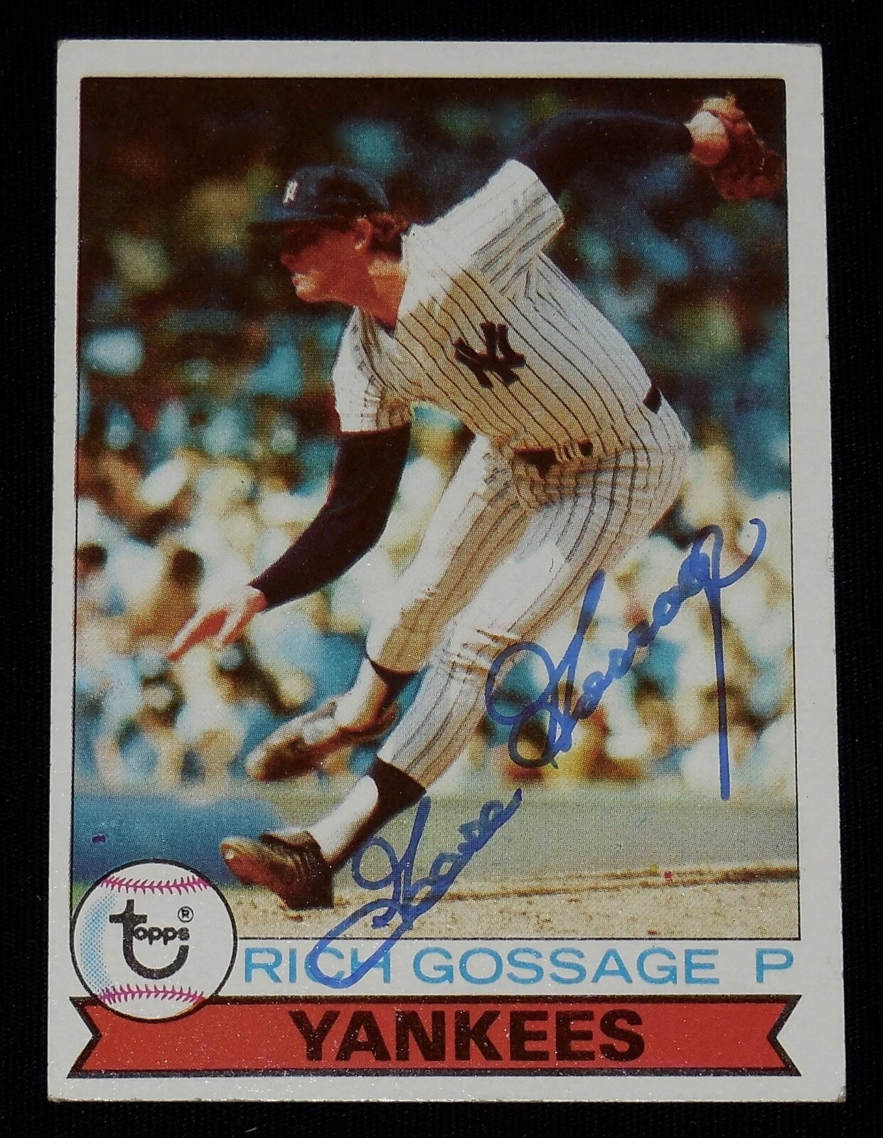 GOOSE GOSSAGE 1979 TOPPS AUTOGRAPHED BASEBALL CARD (NEW YORK YANKEES)