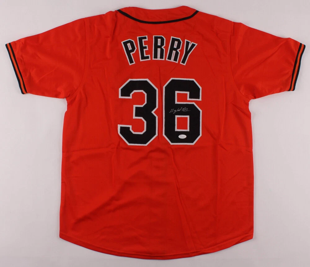 GAYLORD PERRY AUTOGRAPHED CUSTOM JERSEY (SAN FRANCISCO GIANTS) - JSA COA!