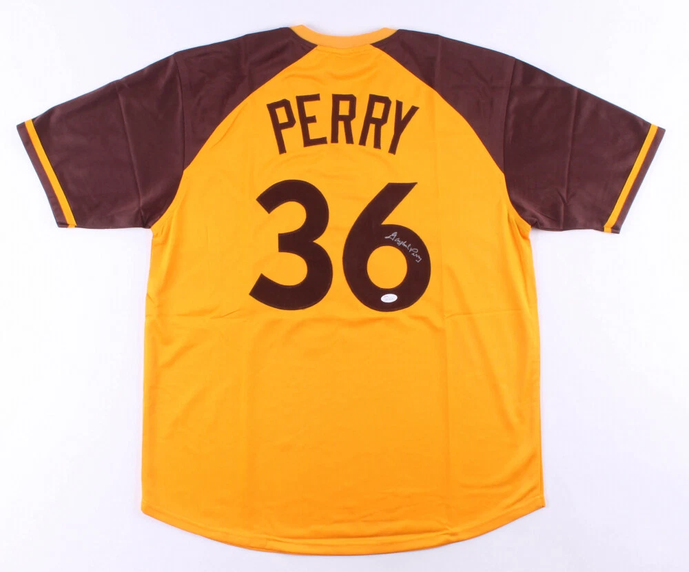 GAYLORD PERRY AUTOGRAPHED CUSTOM JERSEY (SAN DIEGO PADRES) - JSA COA!
