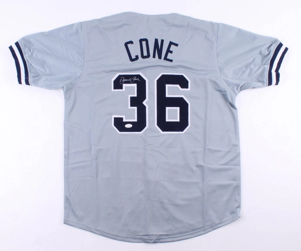 DAVID CONE AUTOGRAPHED CUSTOM JERSEY (NEW YORK YANKEES) - JSA COA!