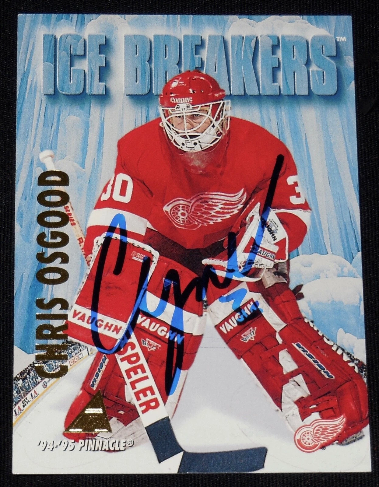 CHRIS OSGOOD 1995 PINNACLE AUTOGRAPHED 